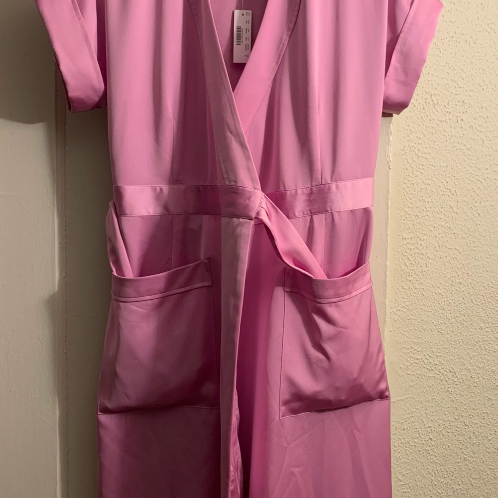 Pink J. Crew Wrap Dress